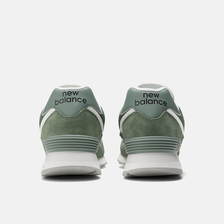 New Balance Mens 574 Fashion Trainers - Green / White