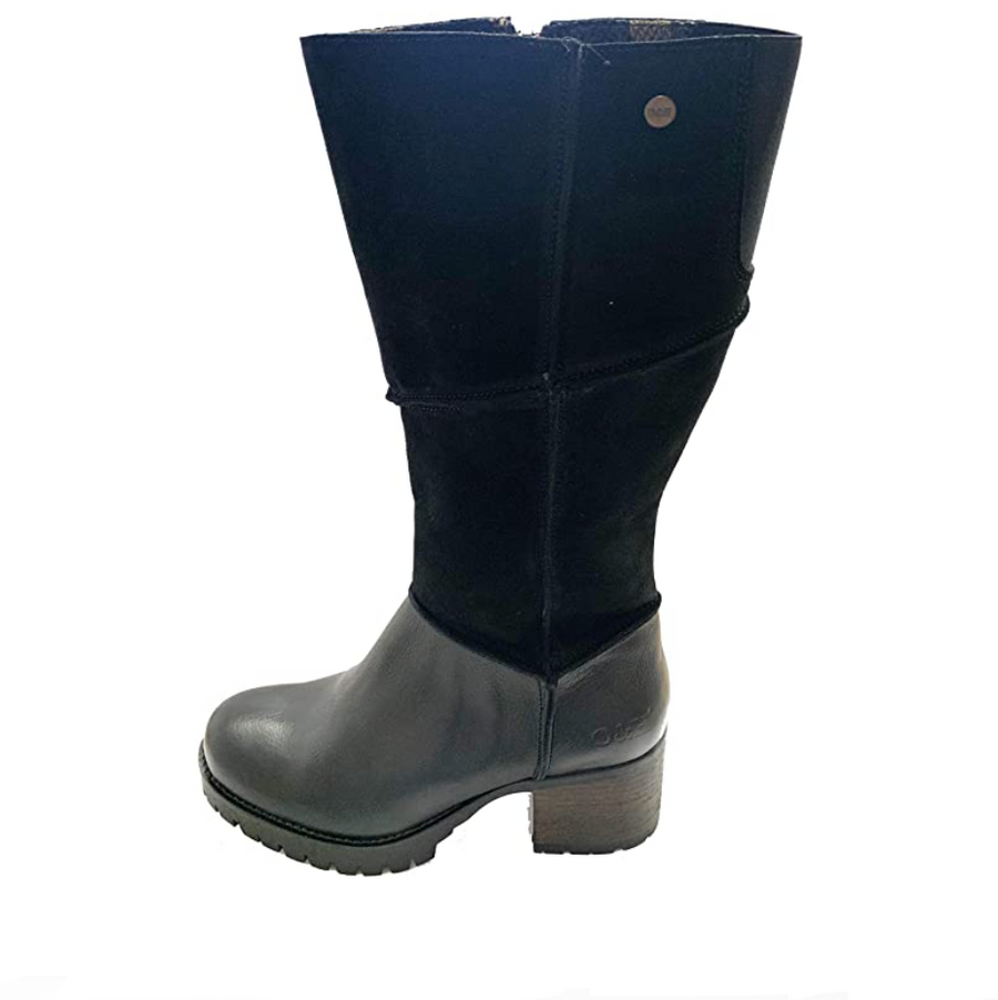 Oak & Hyde Womens Kensington Hi Bombain Suede Leather Boots - Black
