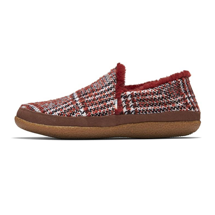 Toms - India - Women's Slippers Cozy Plaid - Red