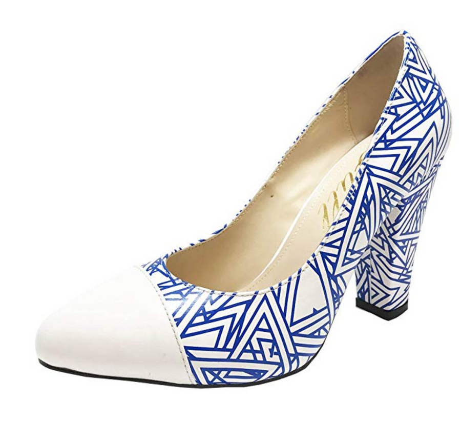 YULL Beaulieu Slushie - Leather Court Shoes -White/Royal Blue